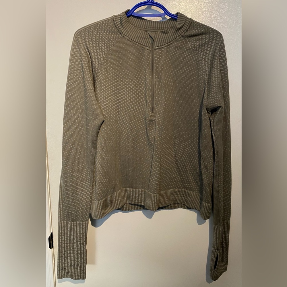 Lululemon Olive Green Textured Sweater